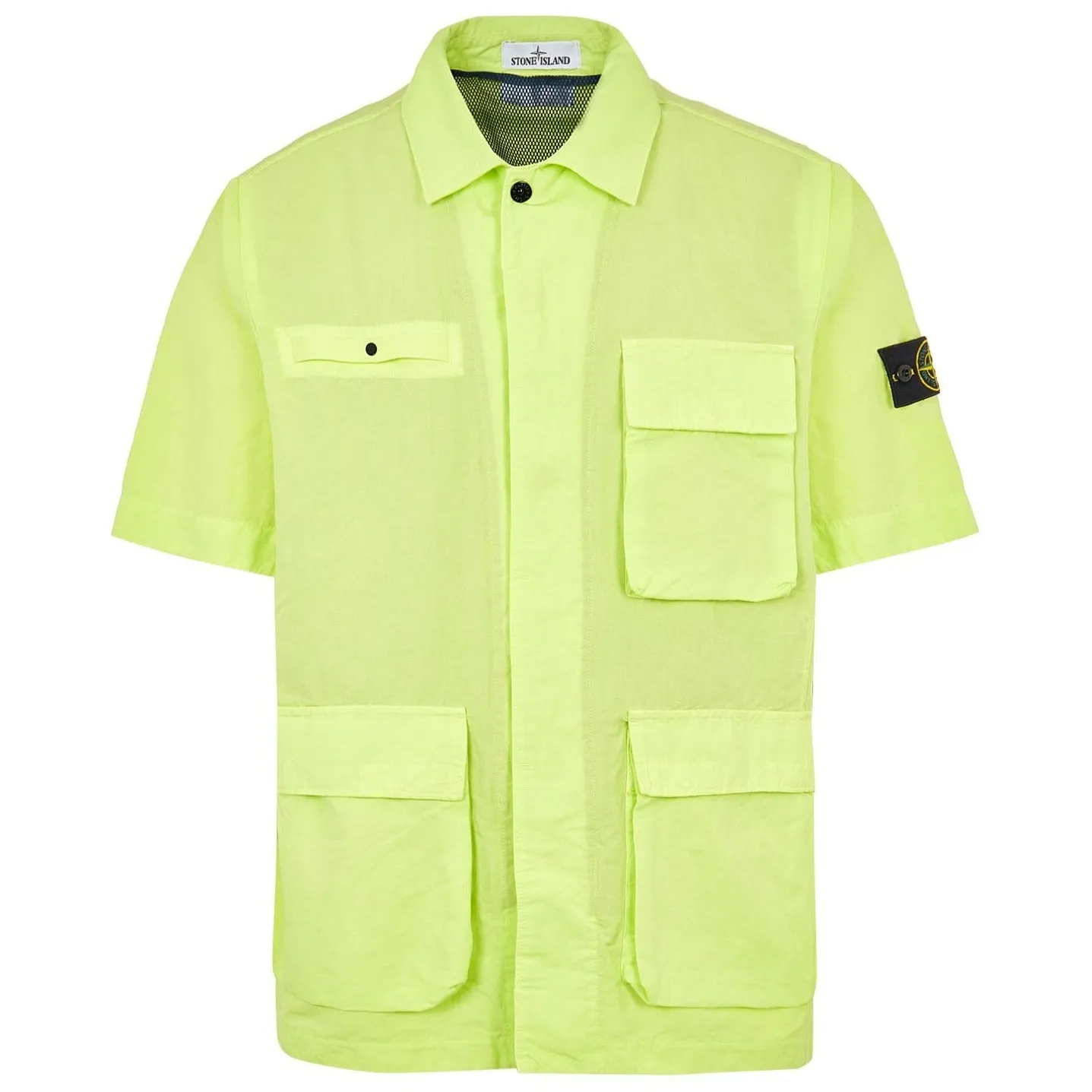 Stone Island Tela Cotone Short Sleeve Shirt