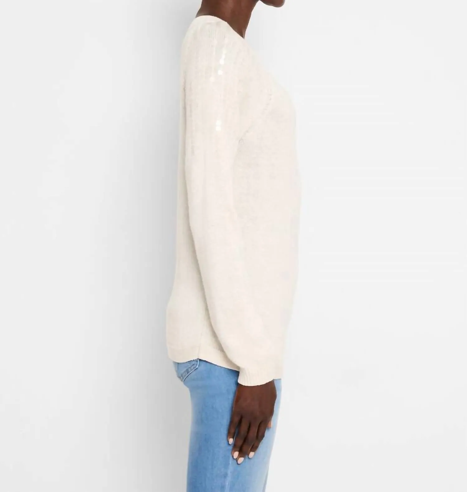 Subtle Shine Sweater In Classic Cream