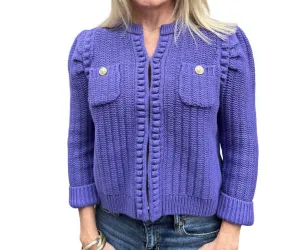 Sweater Jacket In Violet