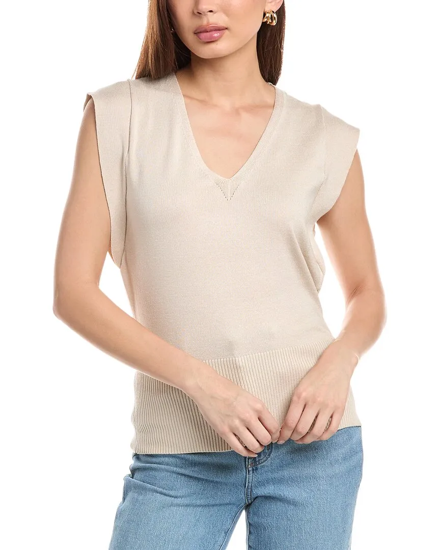 T Tahari Extended Shoulder Sweater