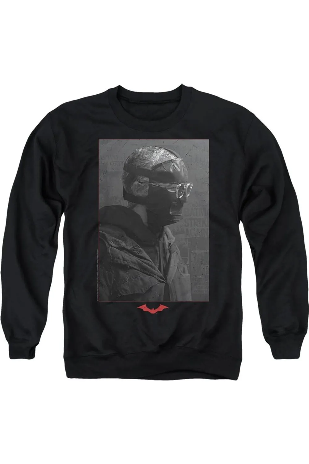 The Batman (2022) Riddler Worn Portrait Adult Crewneck Sweatshirt