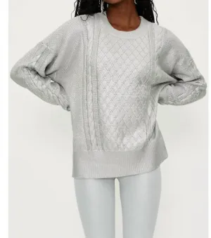 The Callie Sweater In Silver
