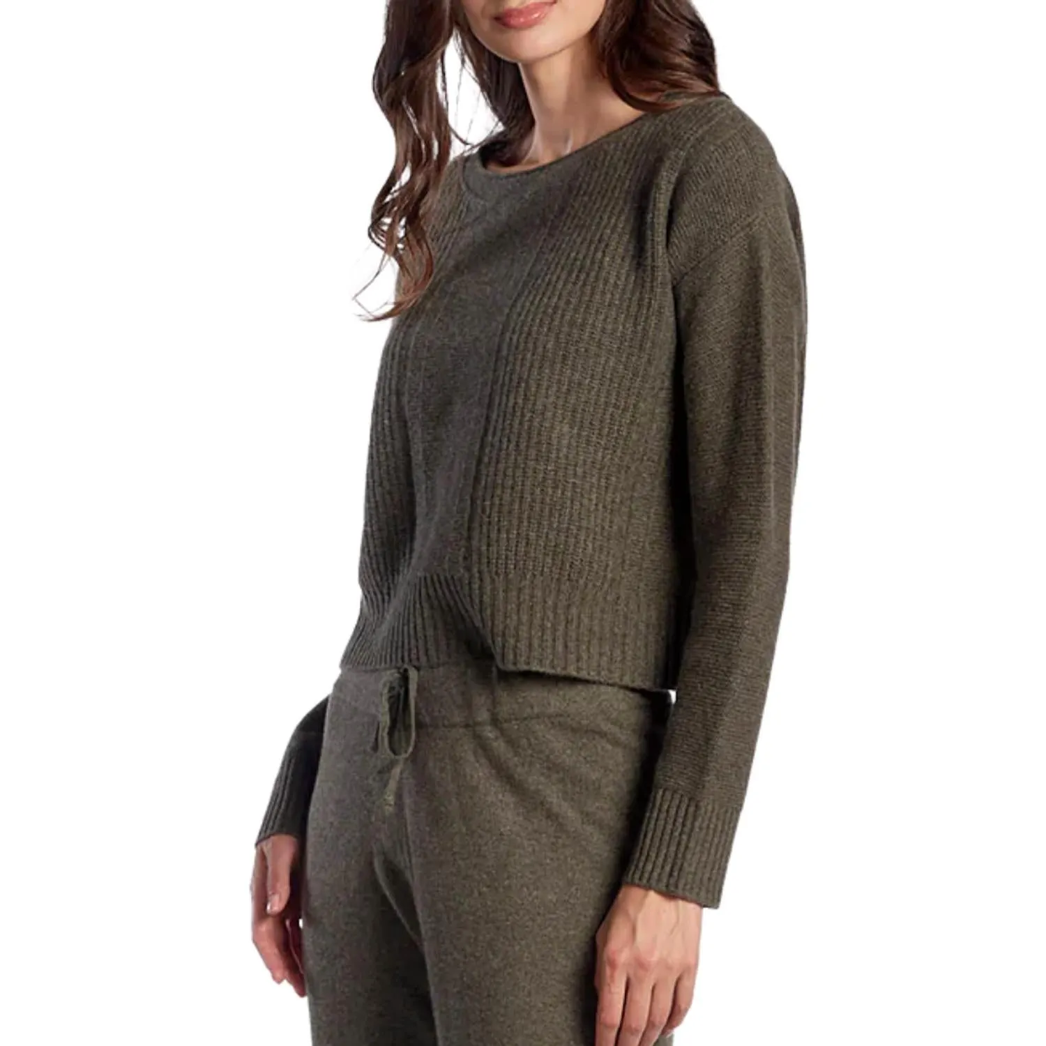 The Hazel Sweater In Military