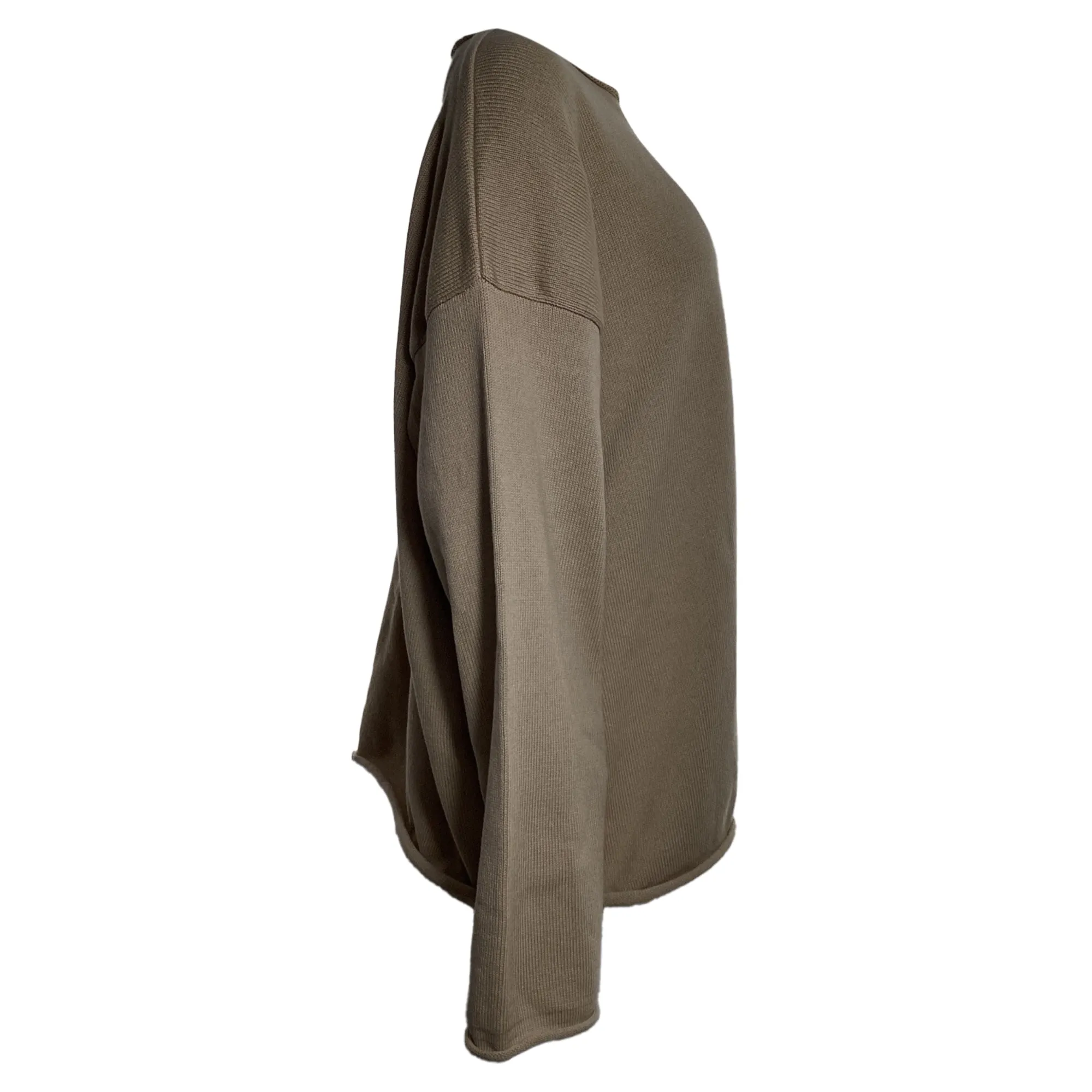 The Row Oversized Sweater in Brown Cotton