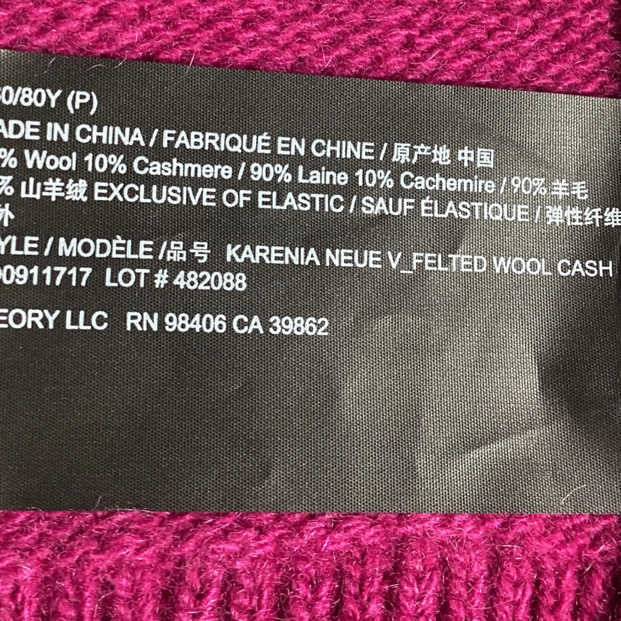Theory Fine Knit Sweater in Purple Wool