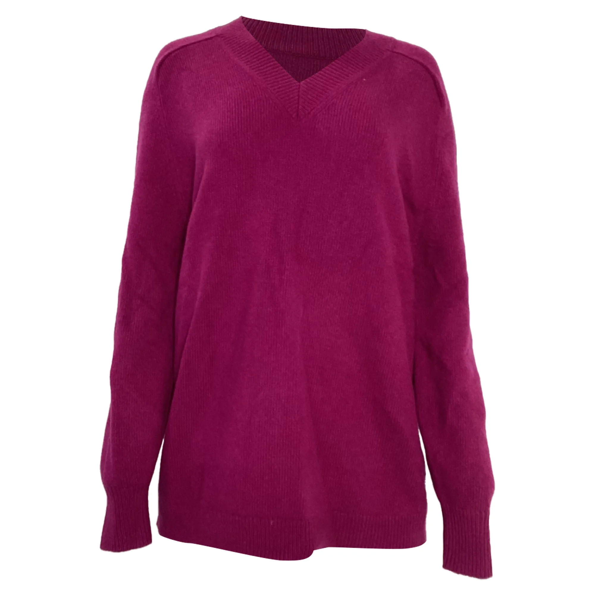 Theory Fine Knit Sweater in Purple Wool