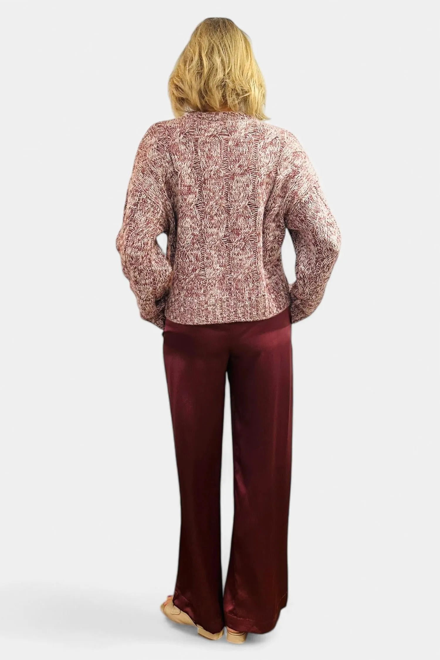 Tristan Cable Knit Sweater In Cimarron