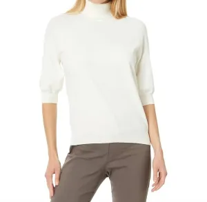 Turtle Neck Sweater In White