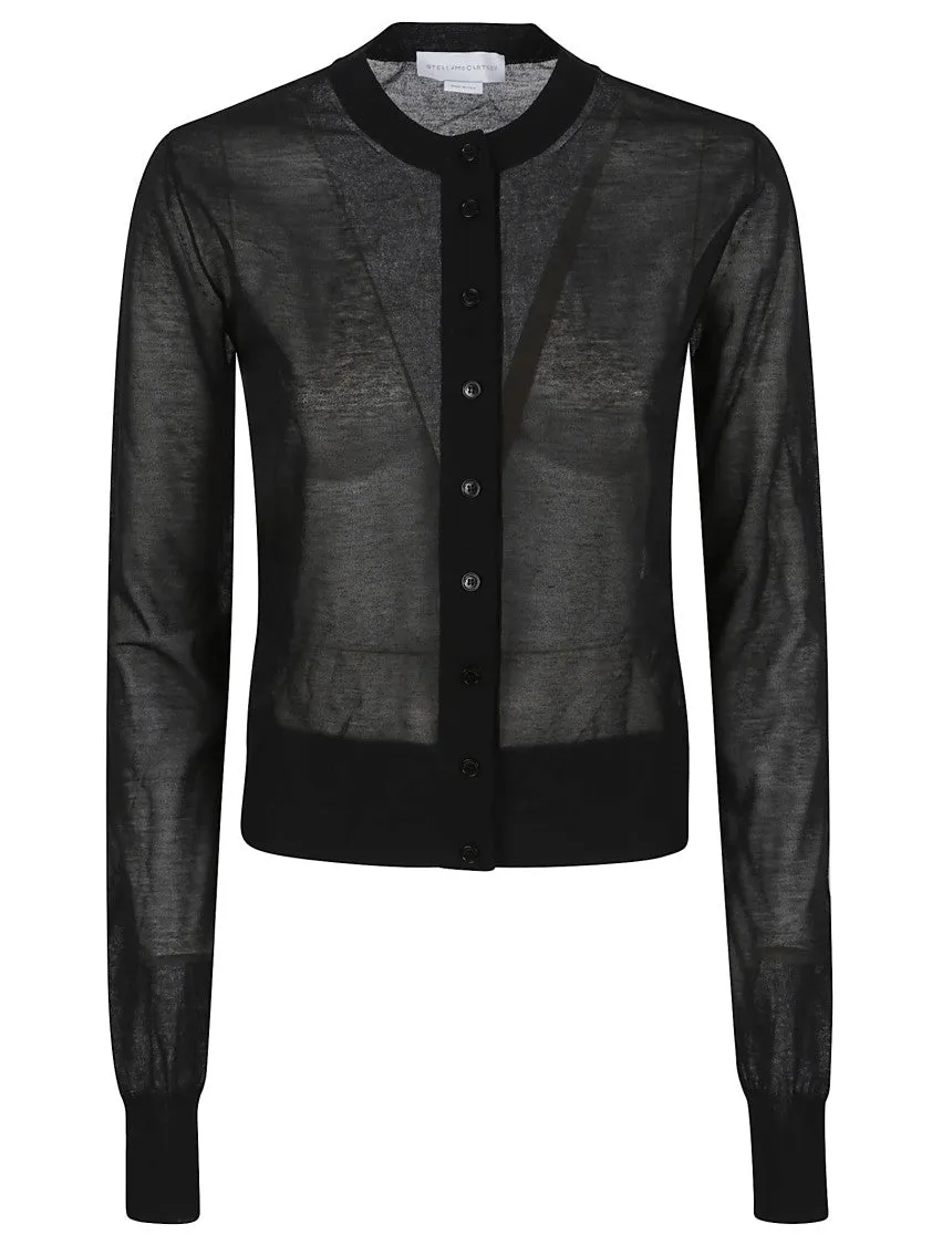 Ultra-Lightweight Black Knit Cardigan