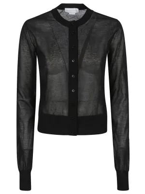Ultra-Lightweight Black Knit Cardigan