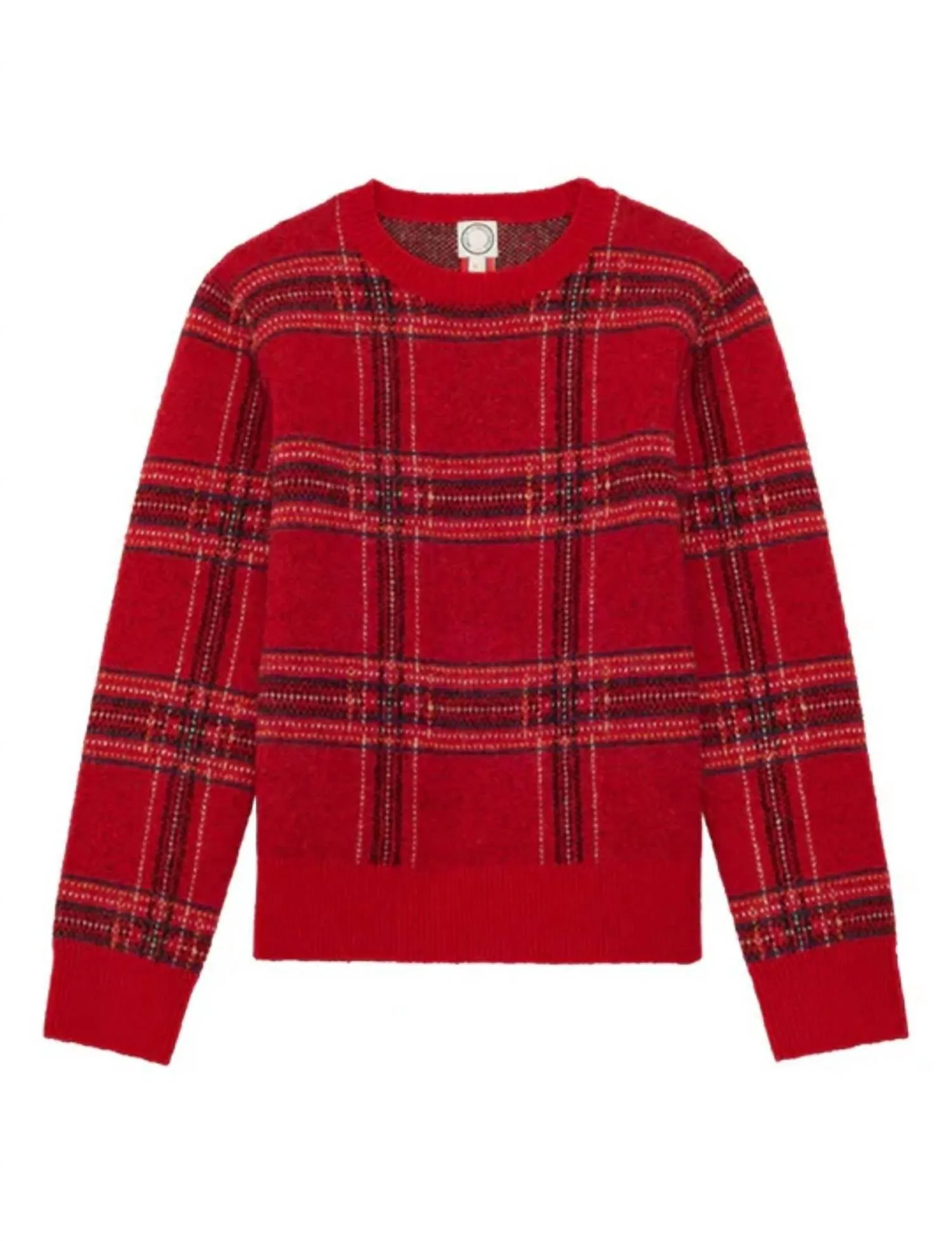 Ulysse Plaid Sweater In Red