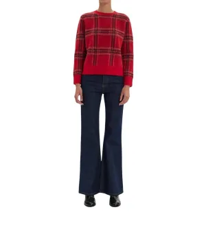 Ulysse Plaid Sweater In Red