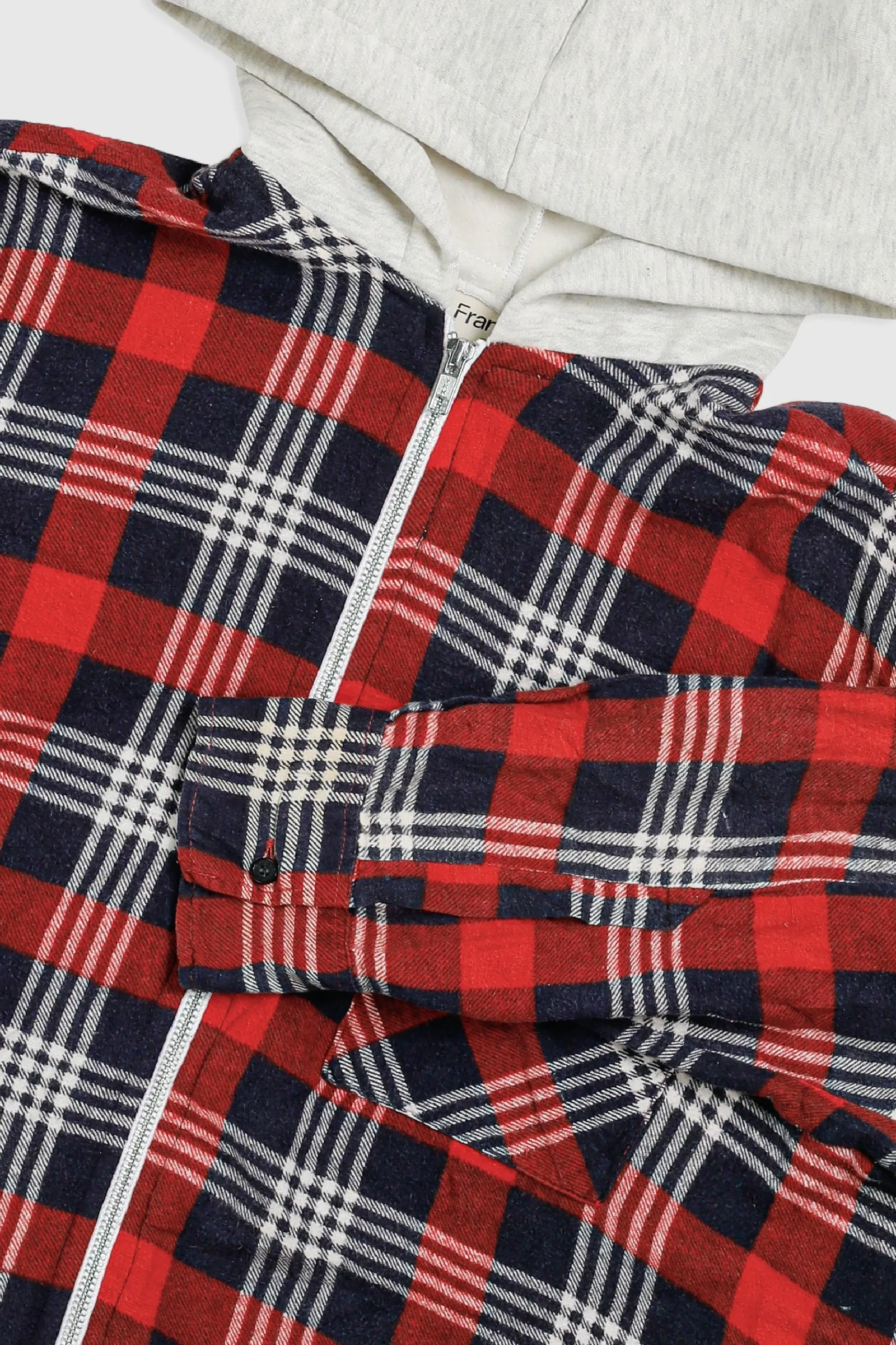 Unisex Rework Hooded Flannel - L