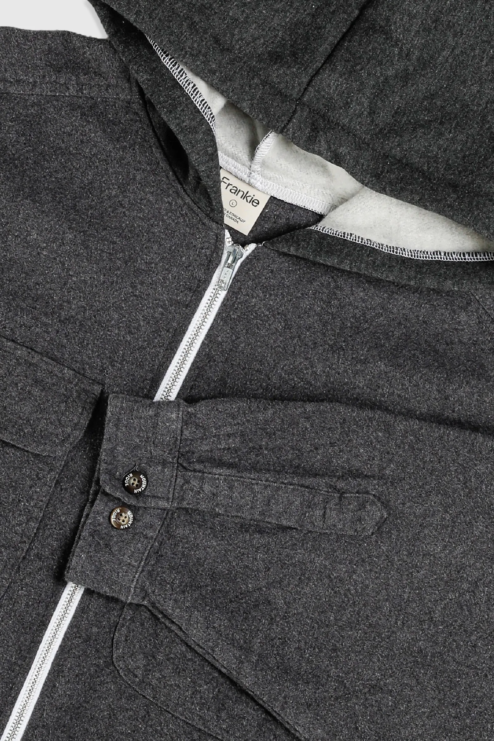 Unisex Rework Hooded Flannel - L