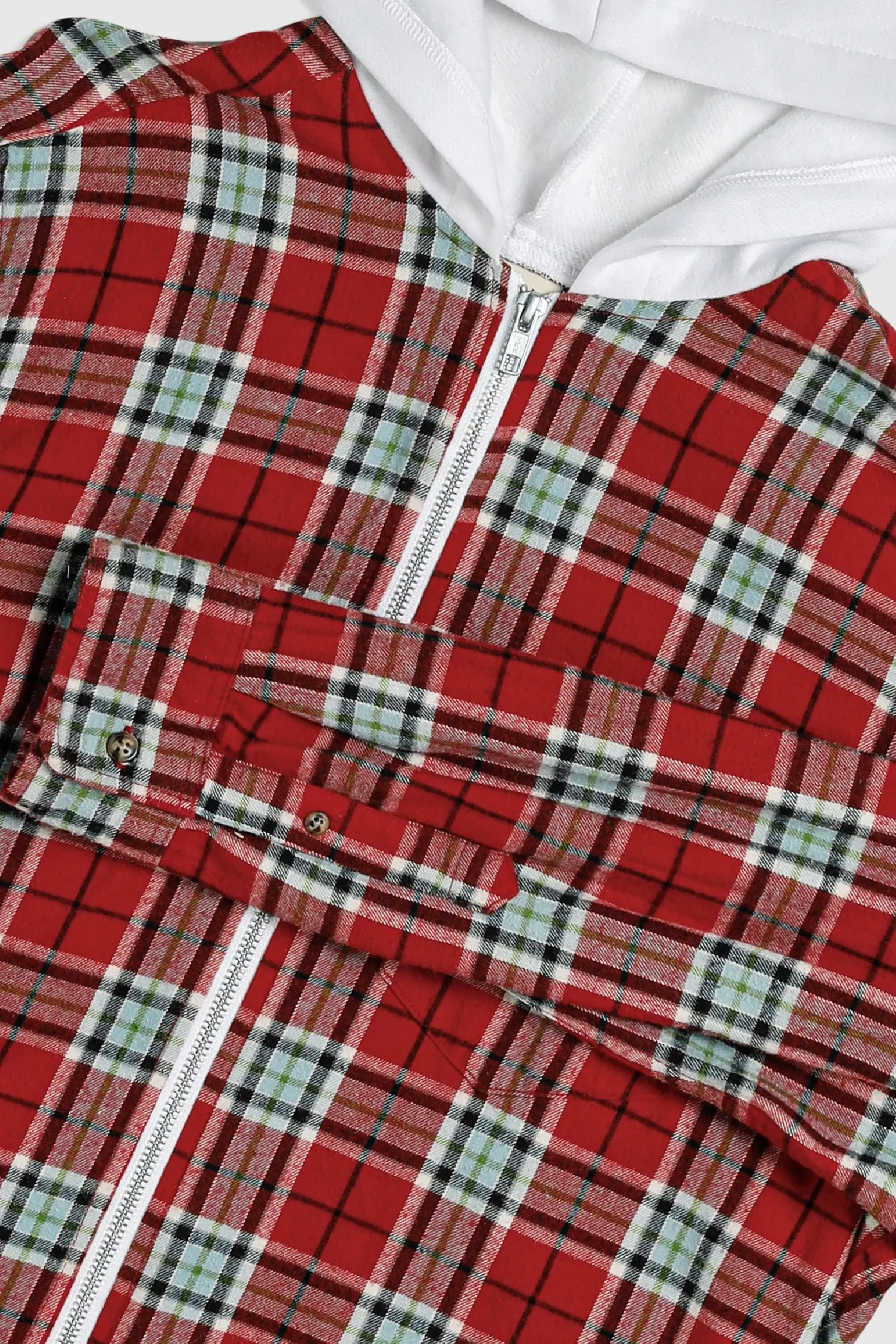 Unisex Rework Hooded Flannel - M