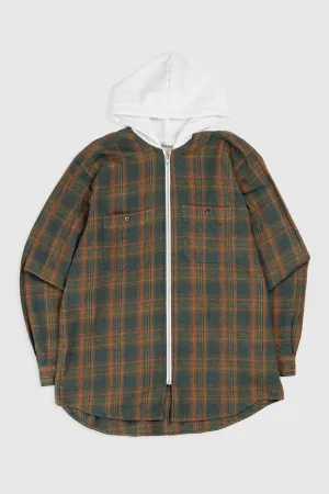 Unisex Rework Hooded Flannel - M