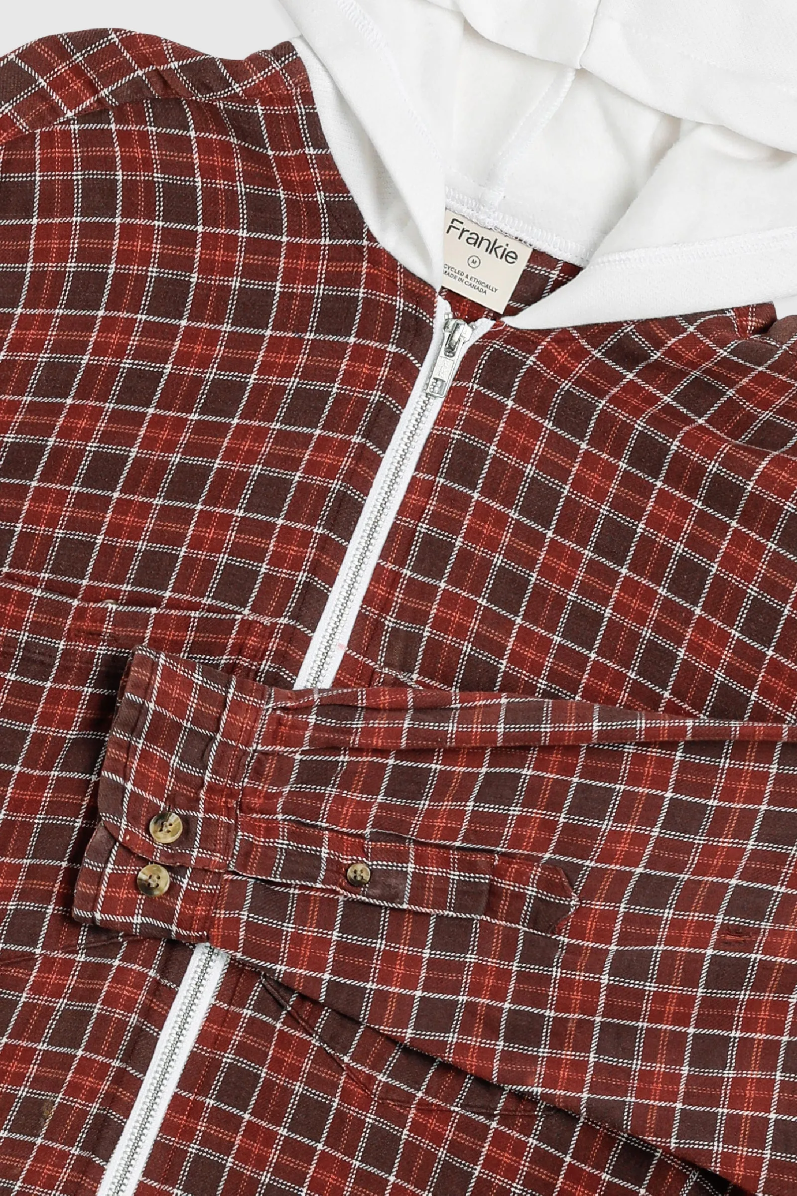 Unisex Rework Hooded Flannel - M