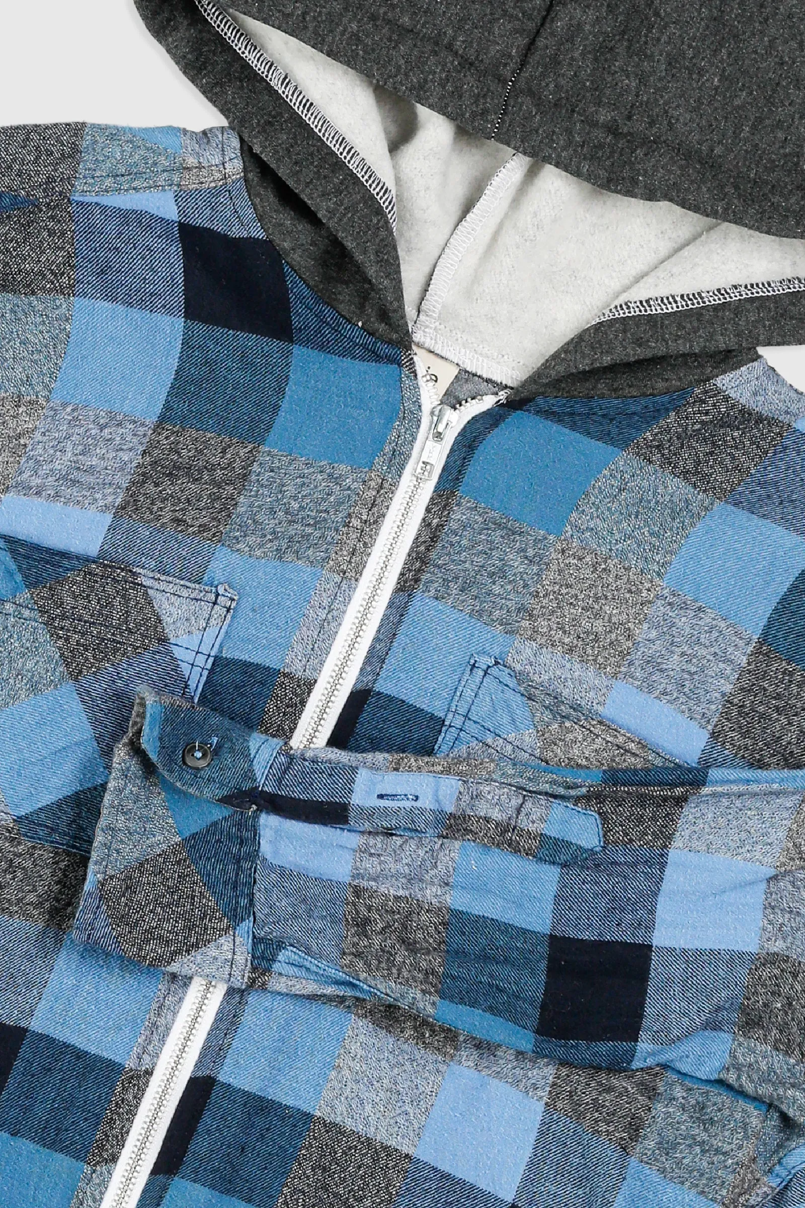 Unisex Rework Hooded Flannel - S