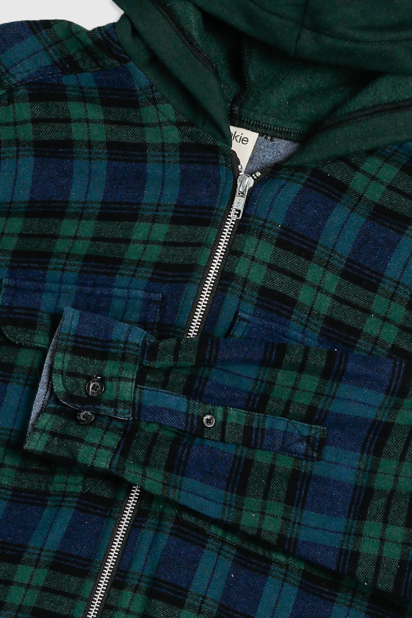 Unisex Rework Hooded Flannel - S
