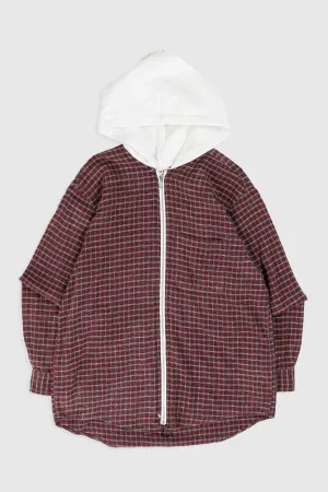 Unisex Rework Hooded Flannel - S
