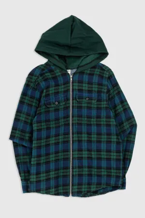 Unisex Rework Hooded Flannel - S