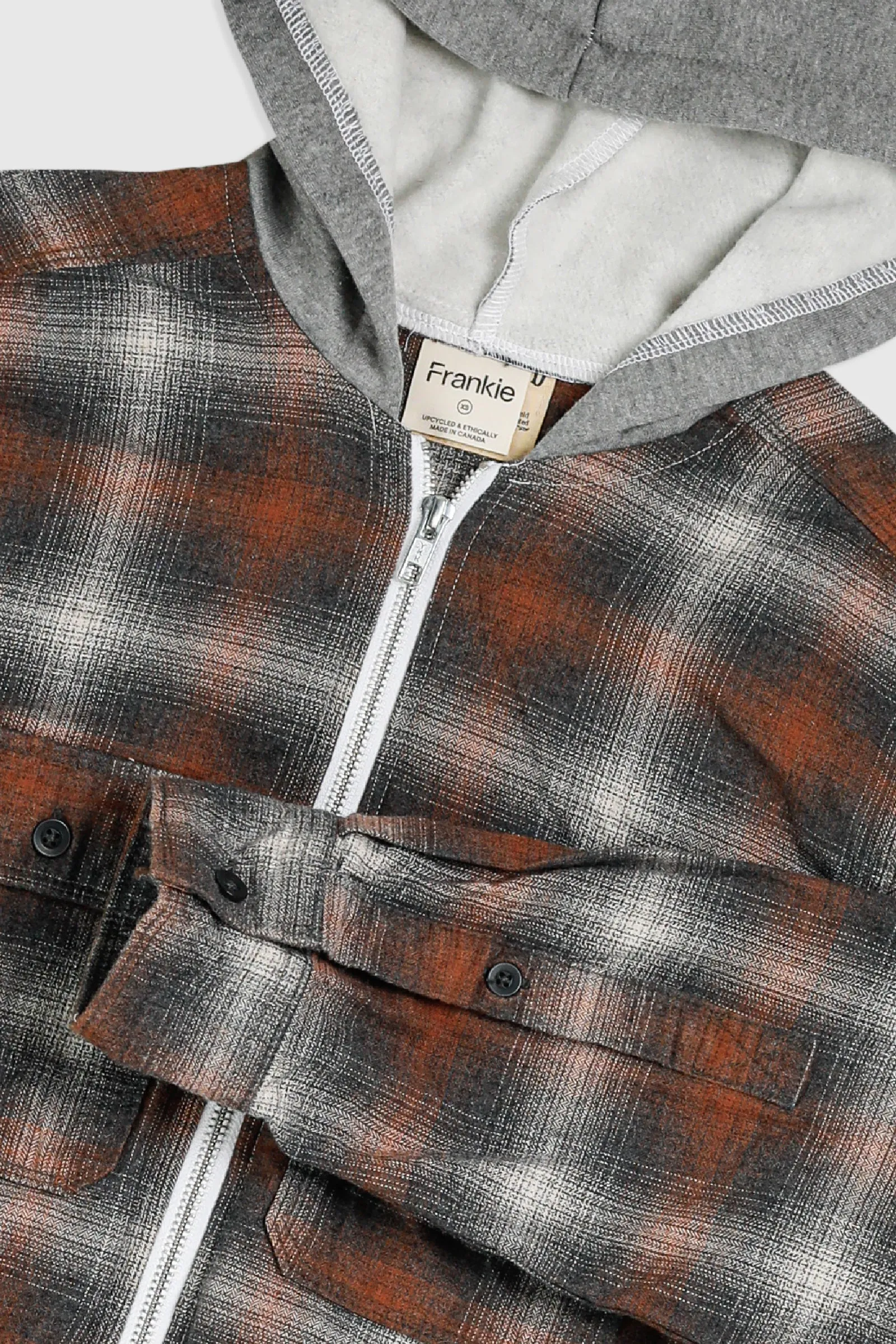 Unisex Rework Hooded Flannel - XS