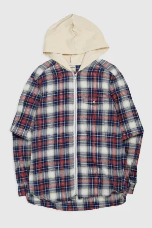 Unisex Rework Hooded Flannel - XS