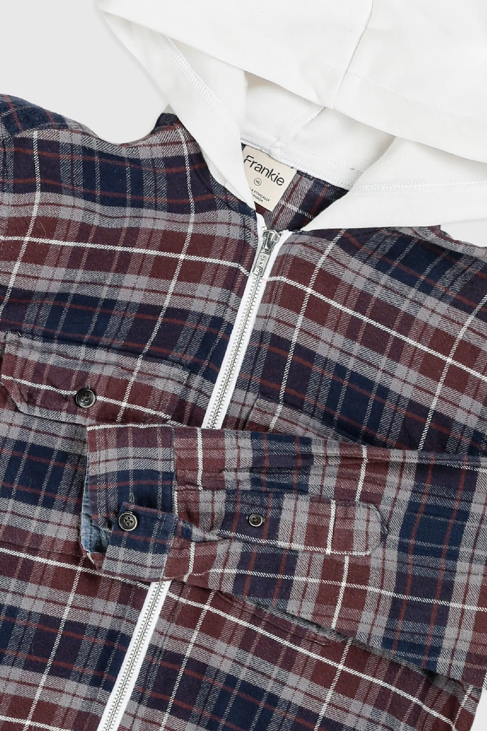 Unisex Rework Hooded Flannel - XS