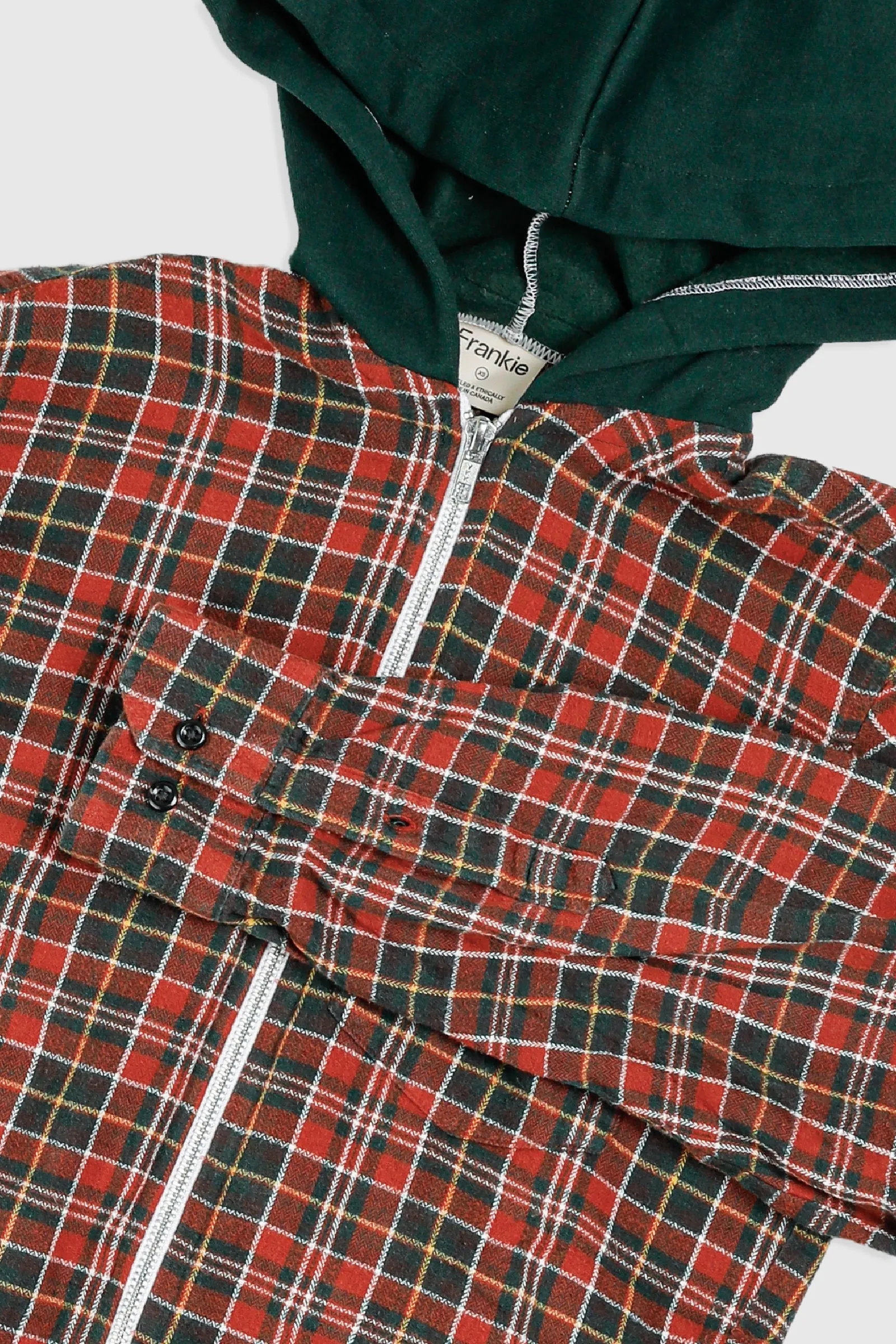 Unisex Rework Hooded Flannel - XS
