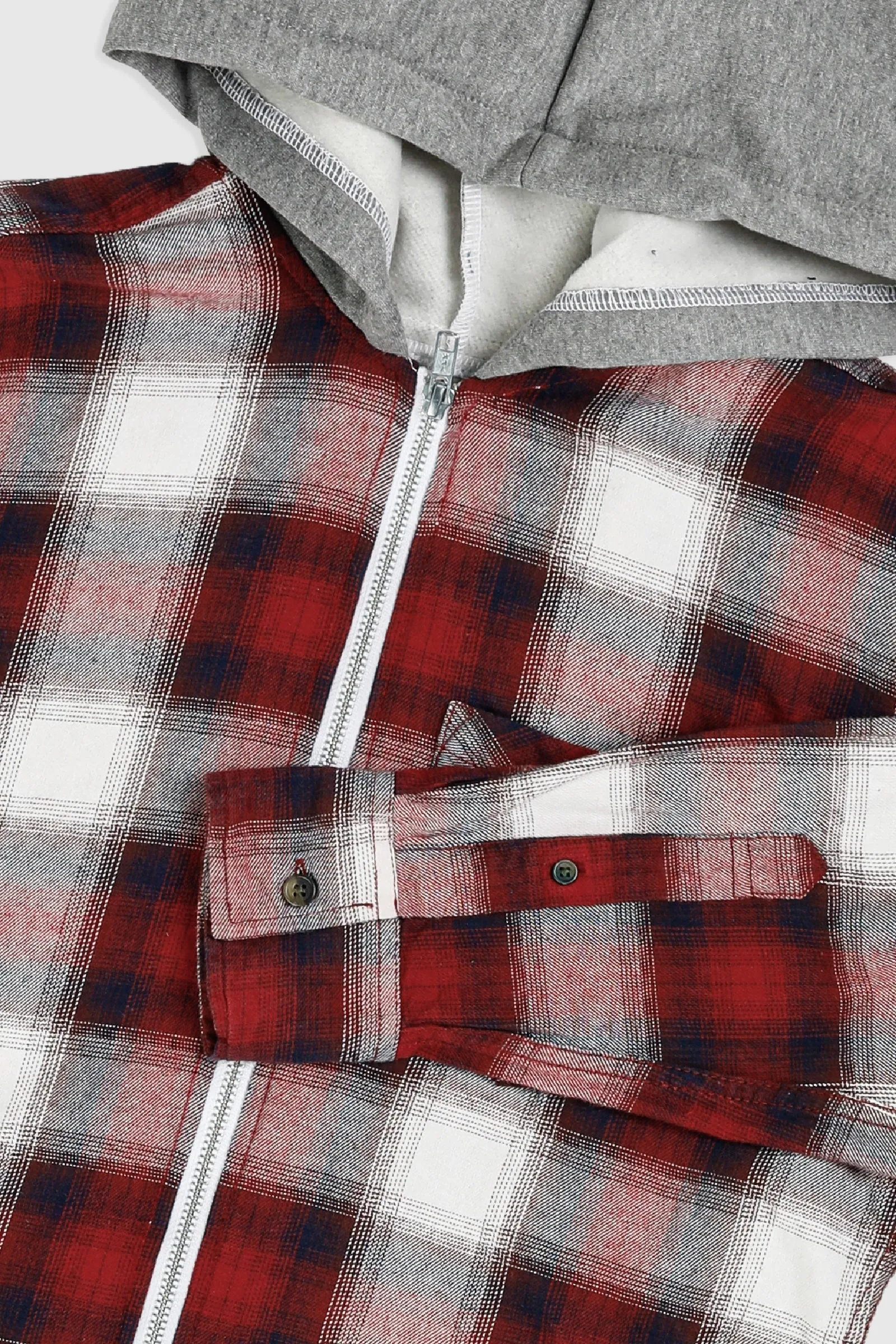 Unisex Rework Hooded Flannel - XS