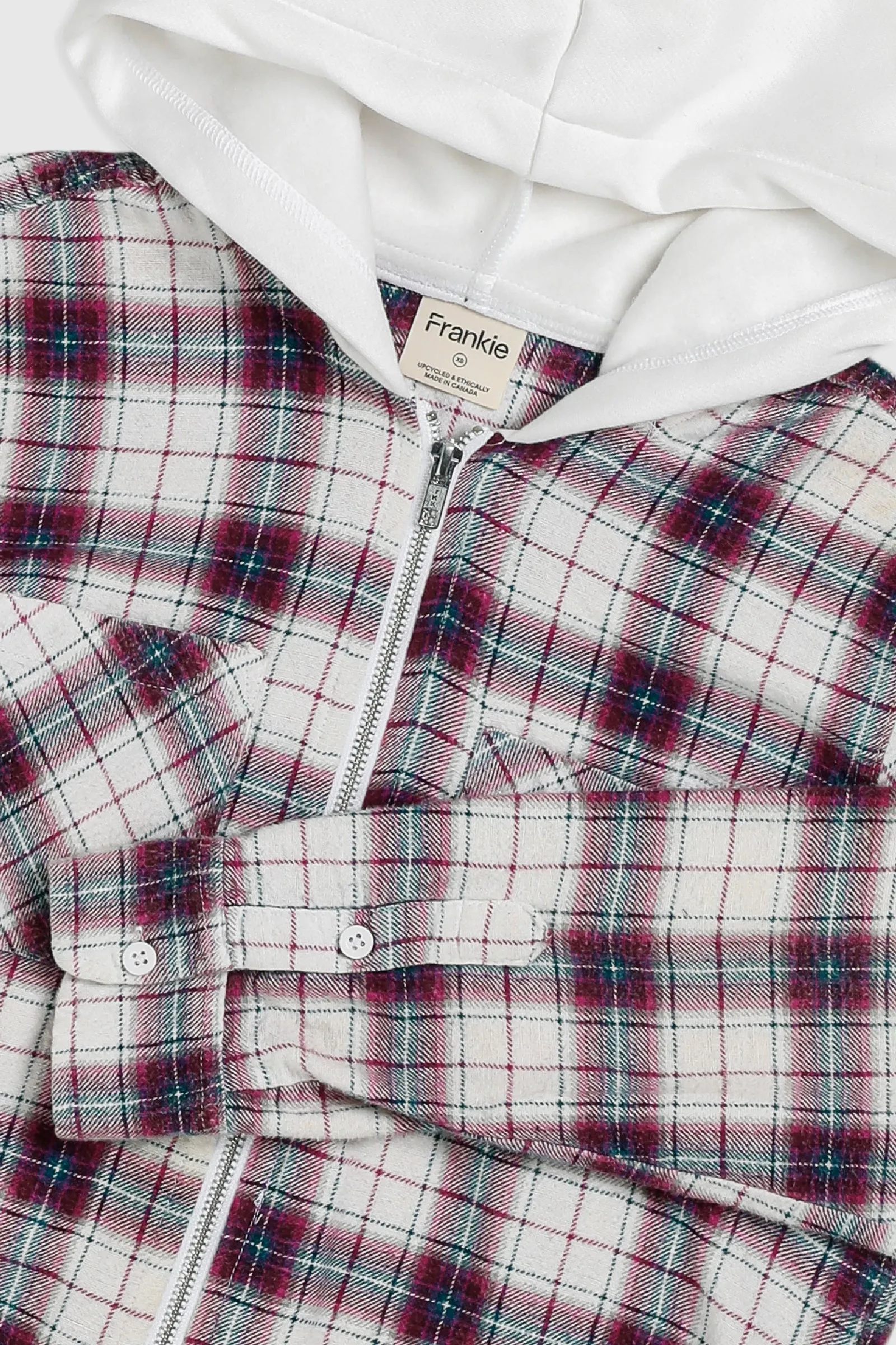 Unisex Rework Hooded Flannel - XS