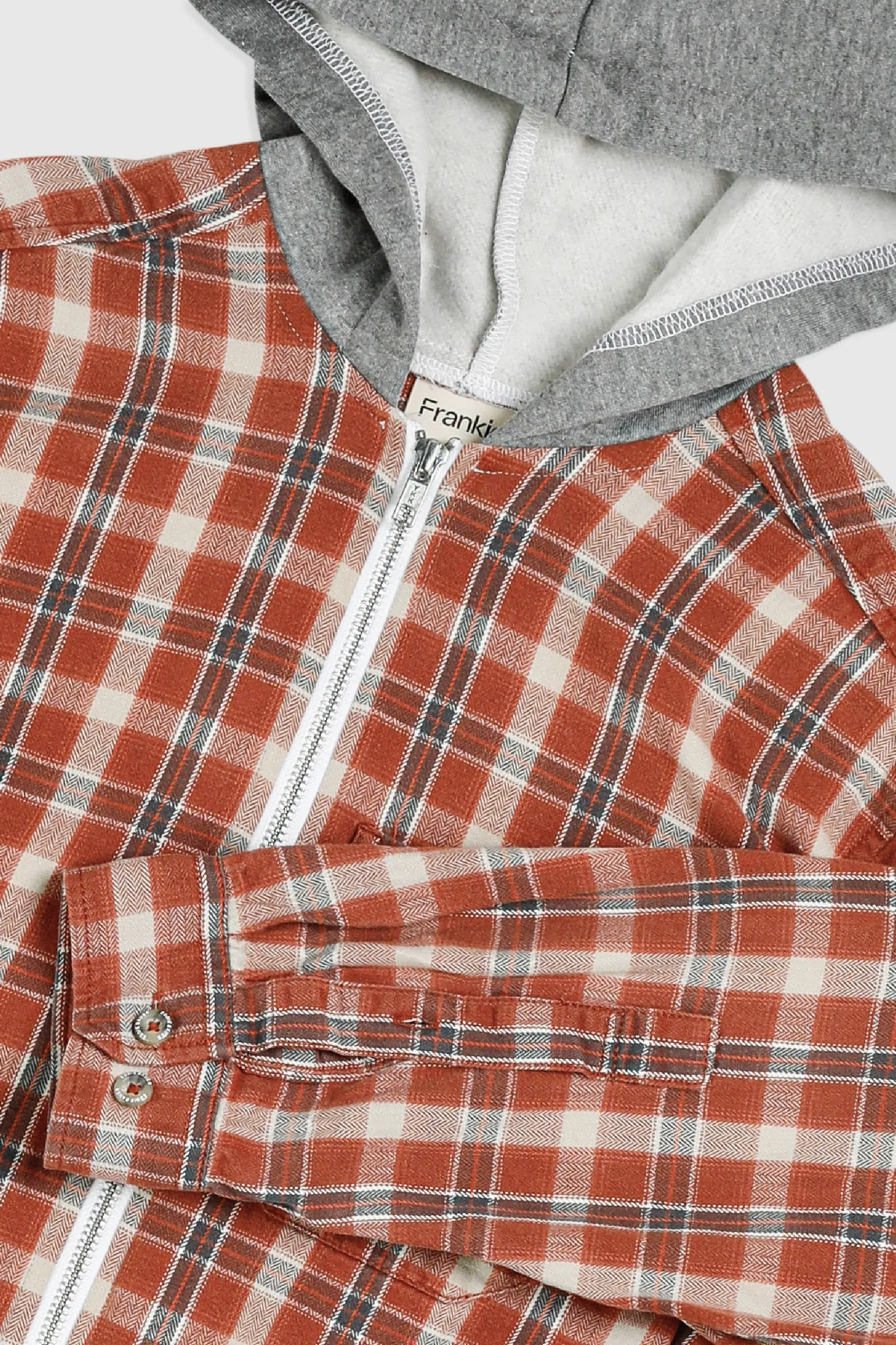 Unisex Rework Hooded Flannel - XS
