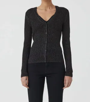 V-Neck Cardigan In Black