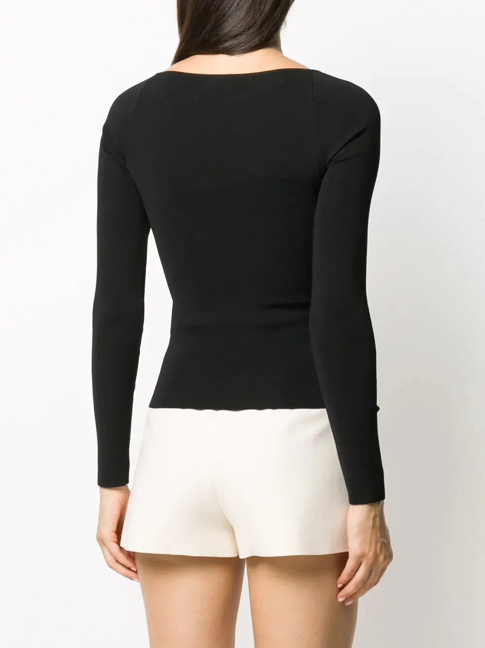 Valentino Lace-Trim Fitted Jumper