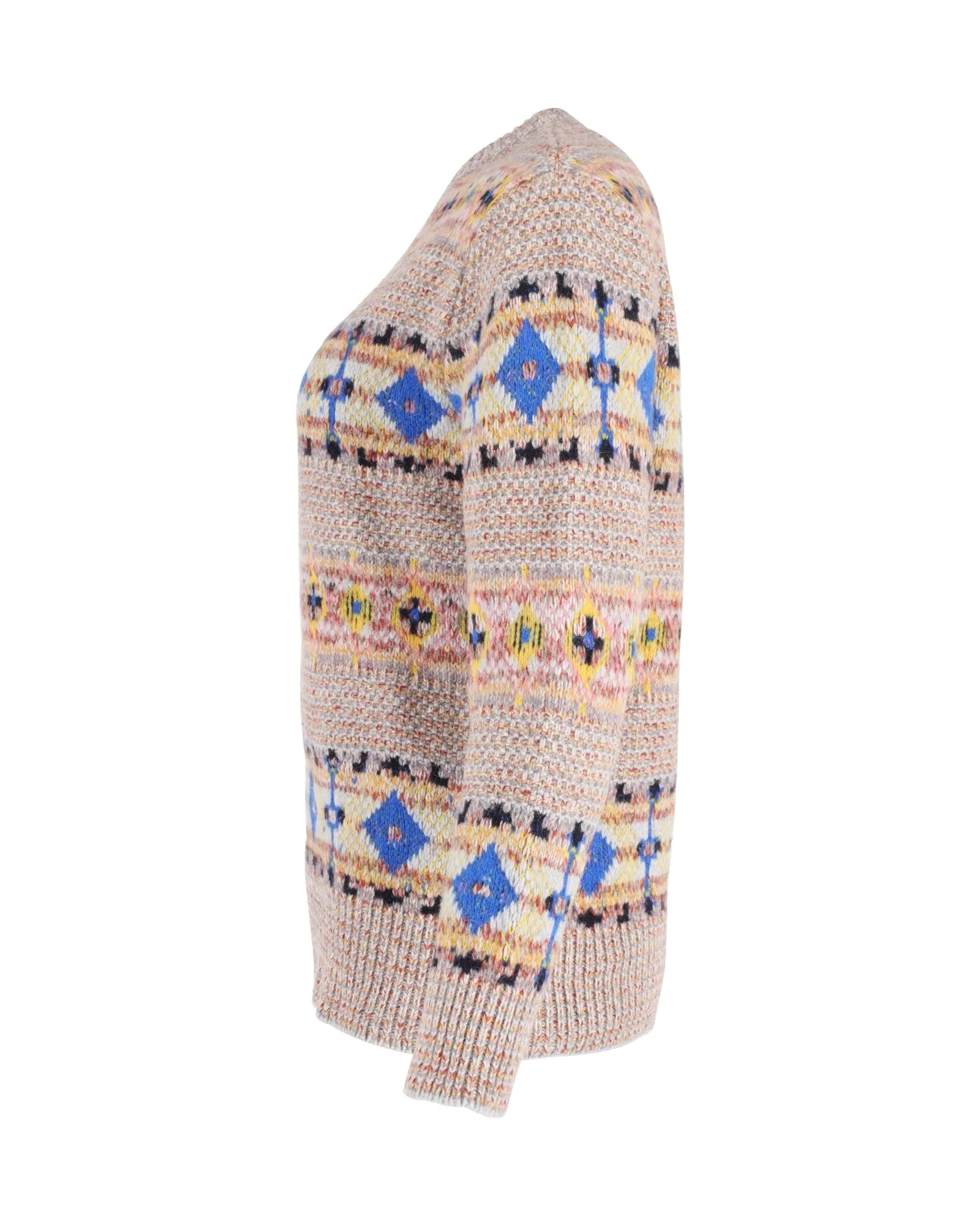 Victoria Beckham Fair Isle Knit Sweater in Multicolor Wool