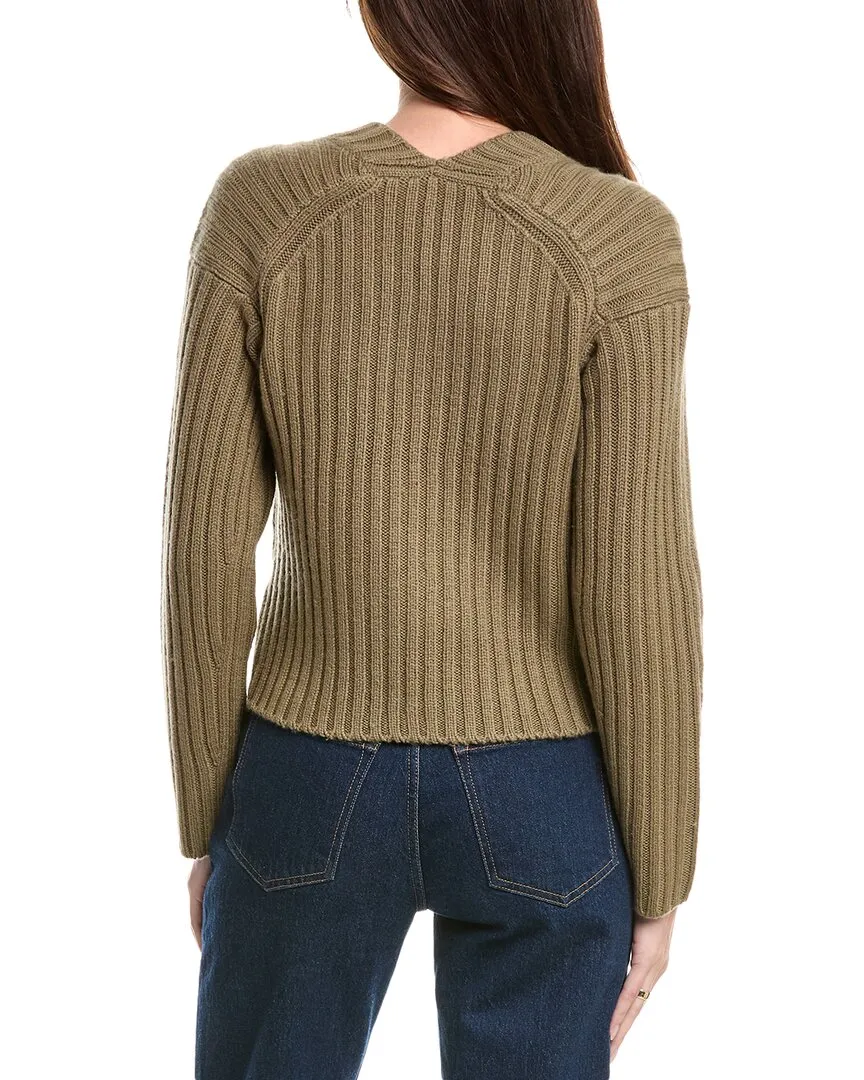 Vince Chunky Rib Wool & Cashmere-Blend Cardigan