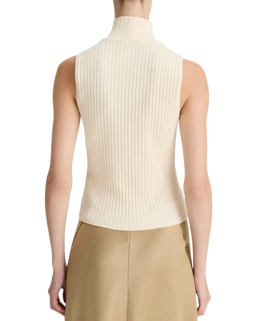 Vince Rib Sleeveless Turtleneck