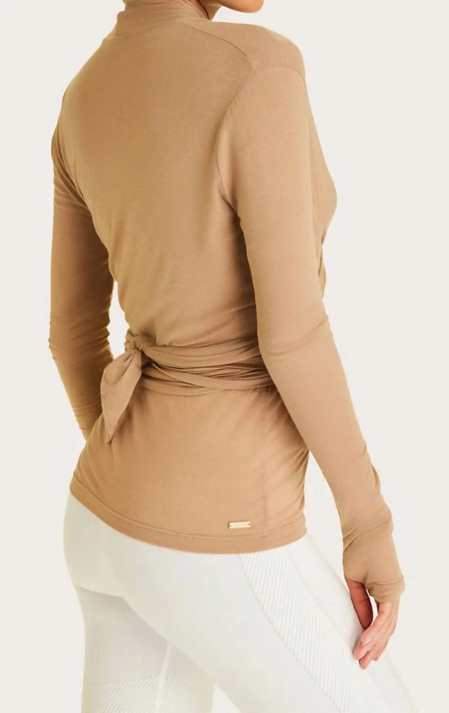 Washable Cashmere Cardigan In Camel