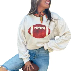 Watercolor Football Sweatshirt