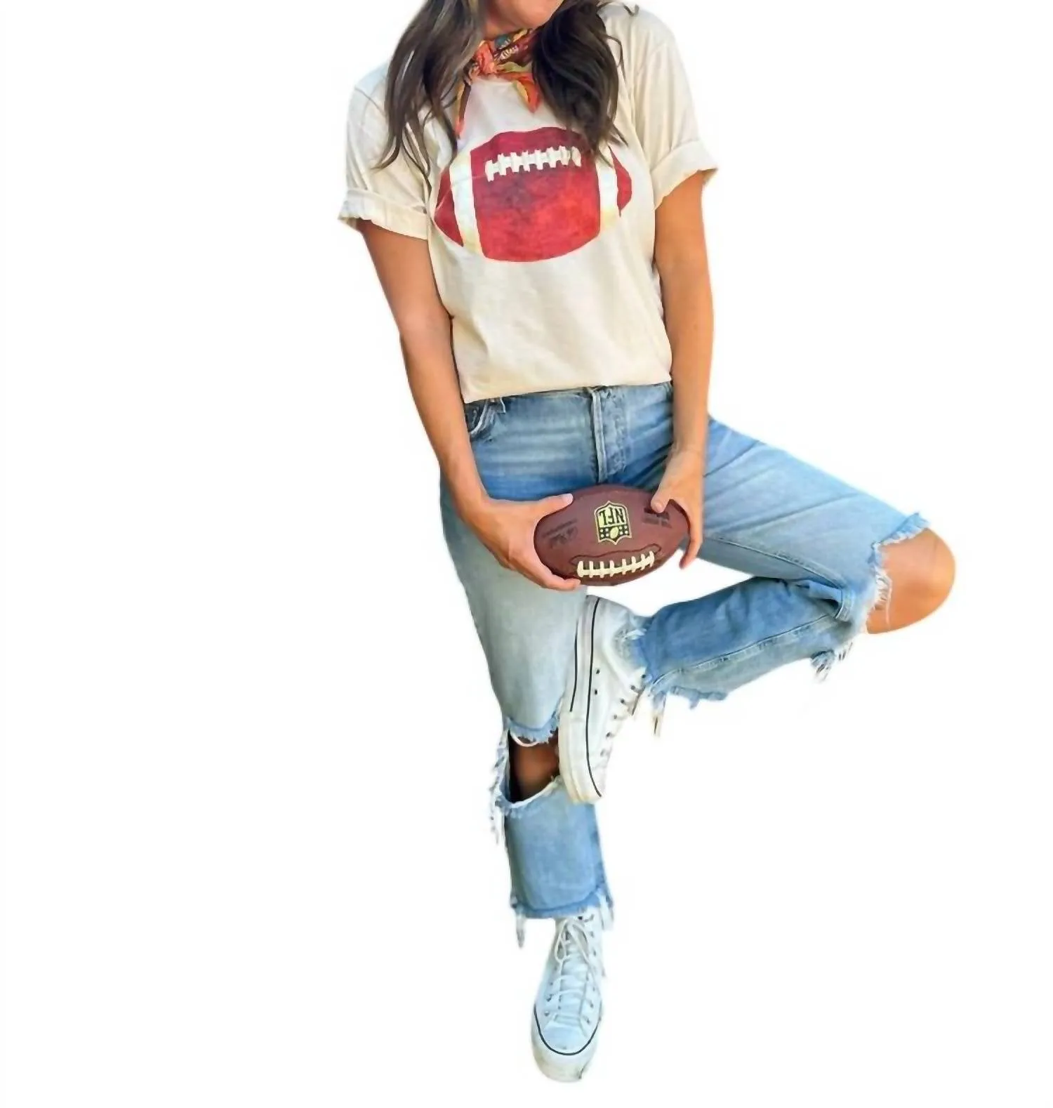 Watercolor Football Sweatshirt