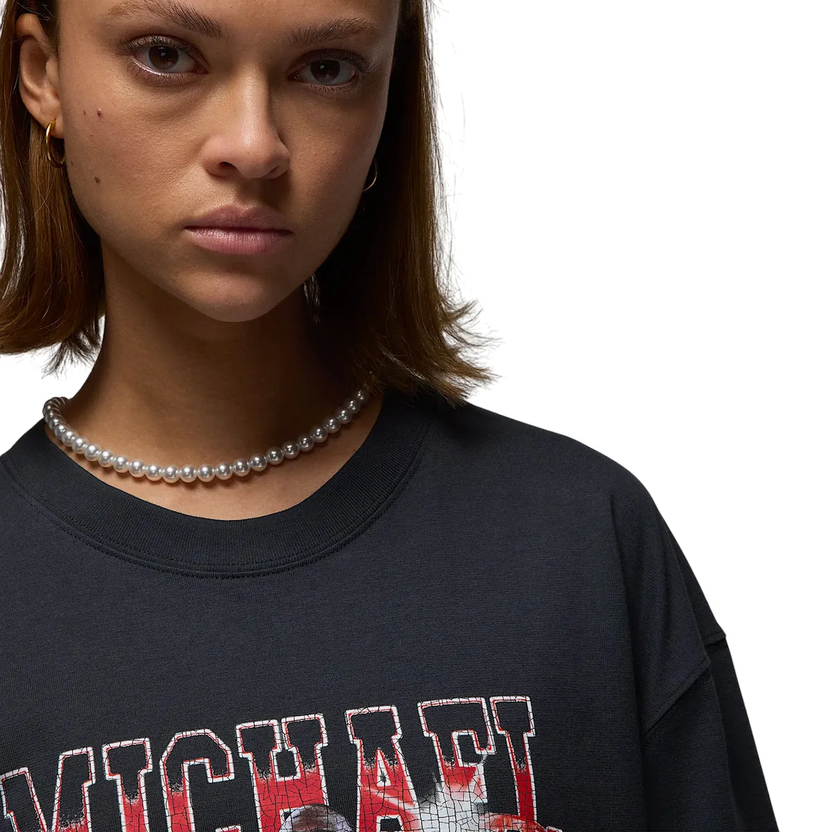 Wmns Oversized Mixtape Tee 'Off-Noir'