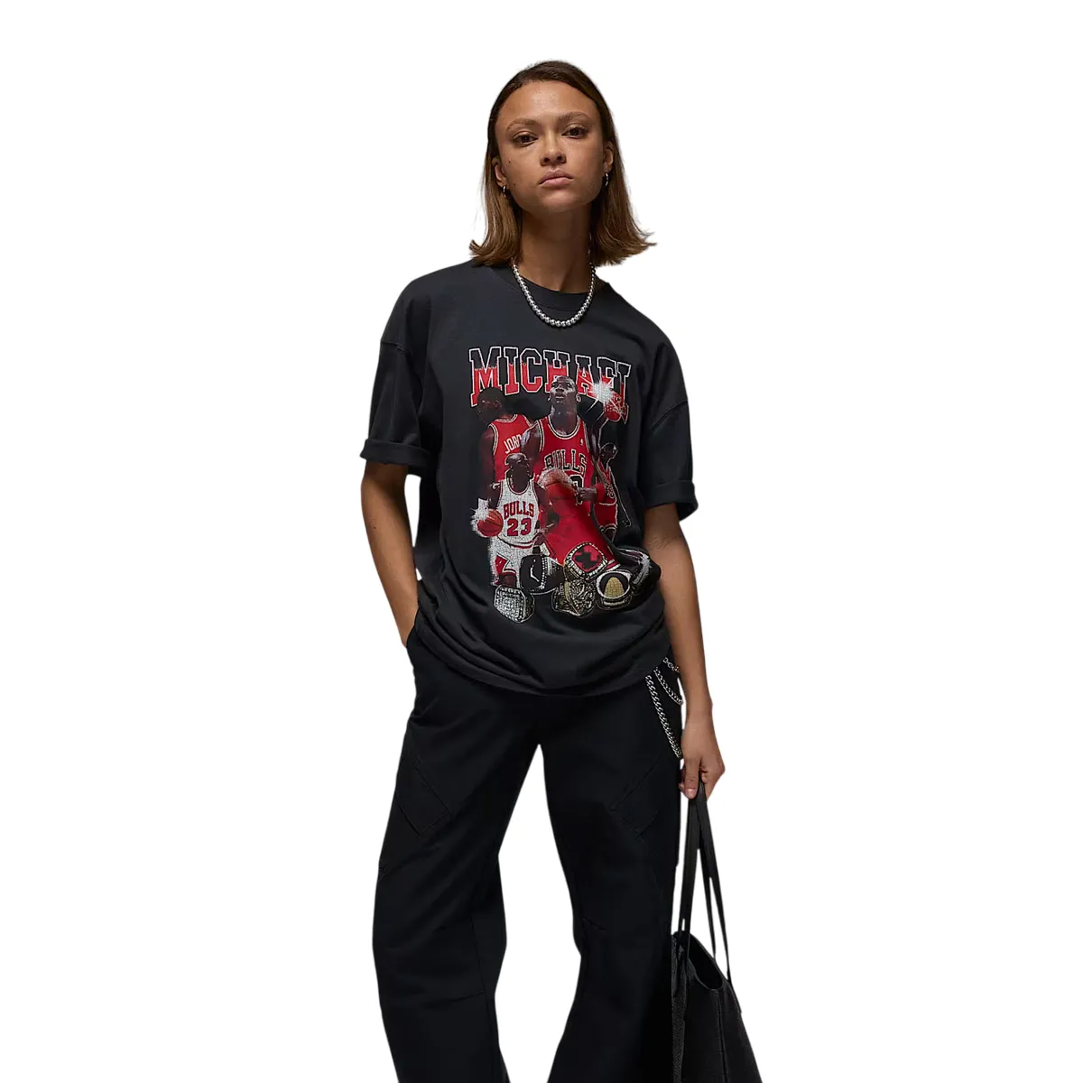 Wmns Oversized Mixtape Tee 'Off-Noir'