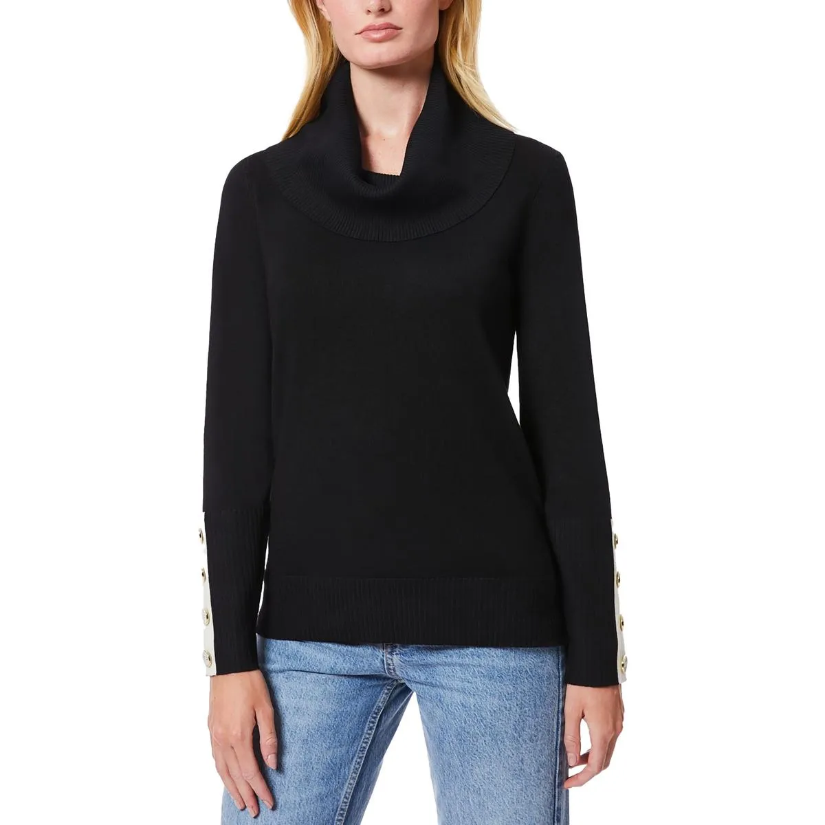 Womens Button Viscose Pullover Sweater