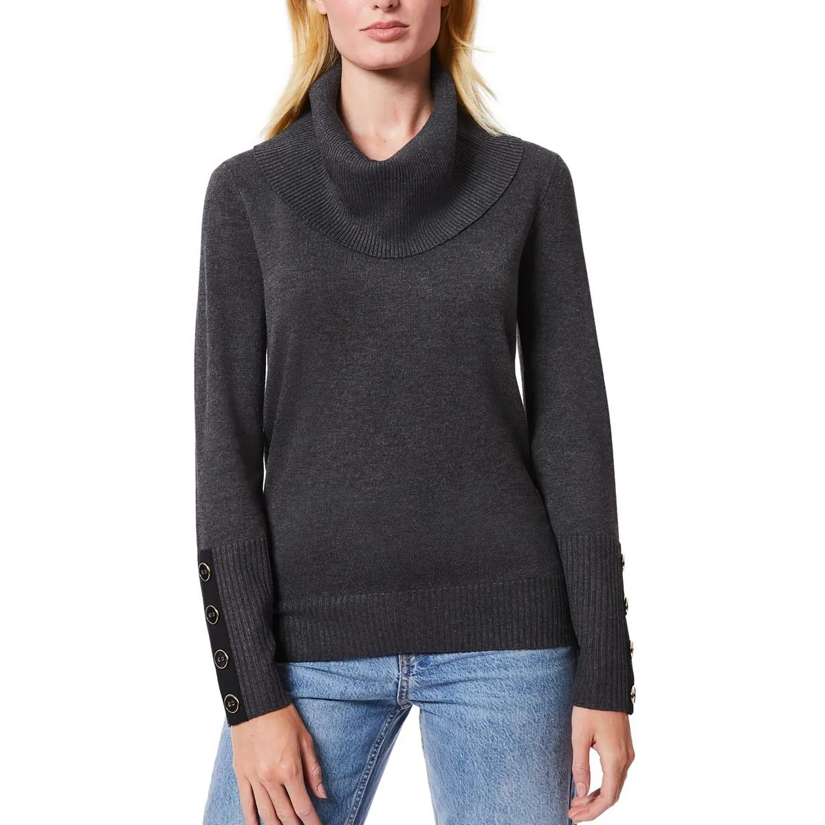 Womens Button Viscose Pullover Sweater