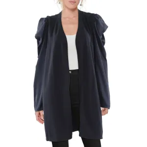 Womens Draped Open-Front Cardigan Sweater