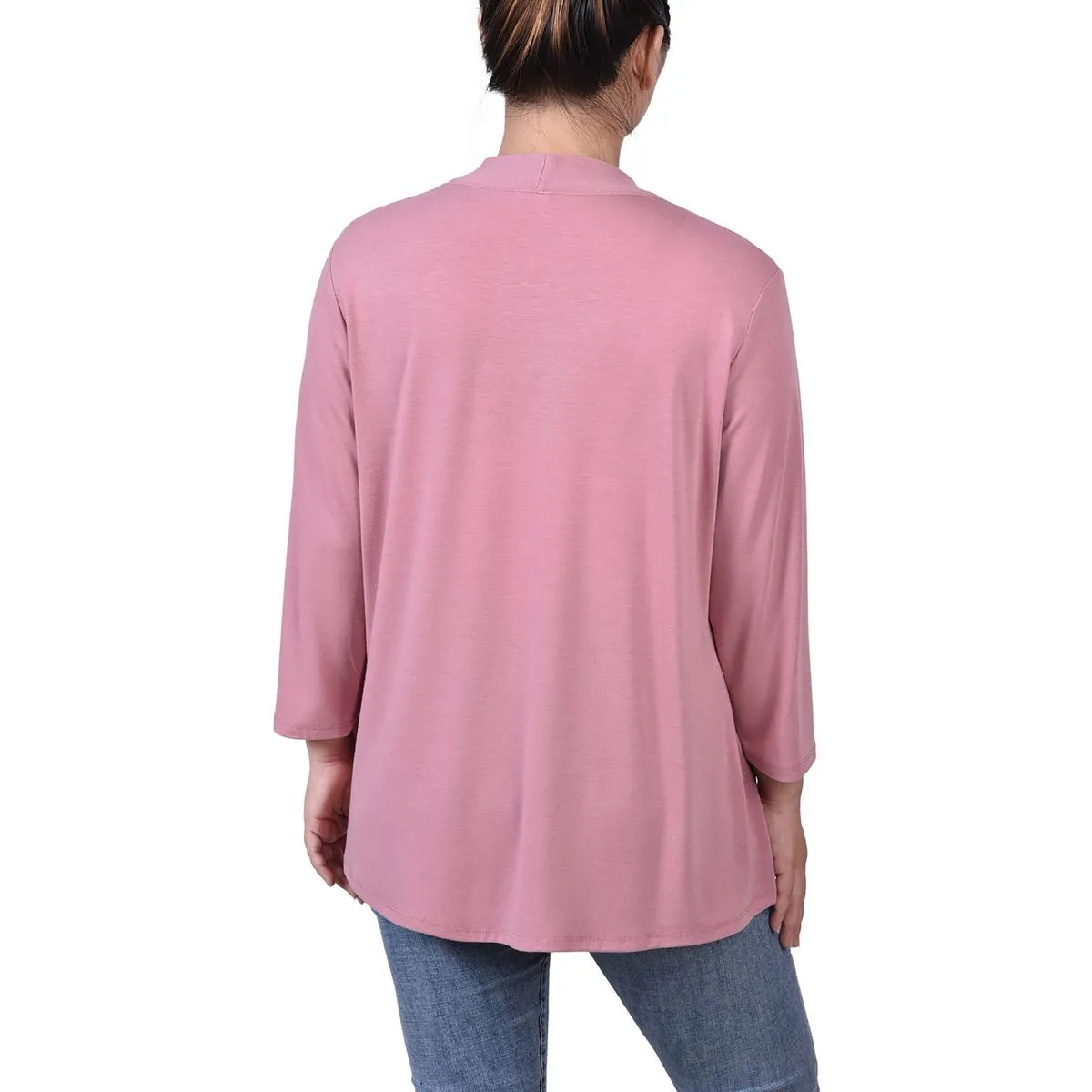 Womens Open Front Solid Cardigan Sweater