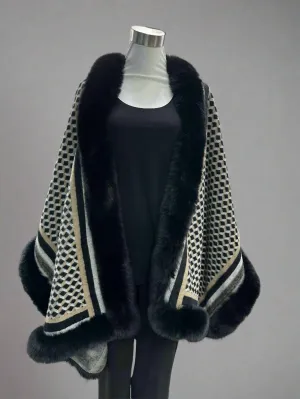 Women's Print Poncho In Multi