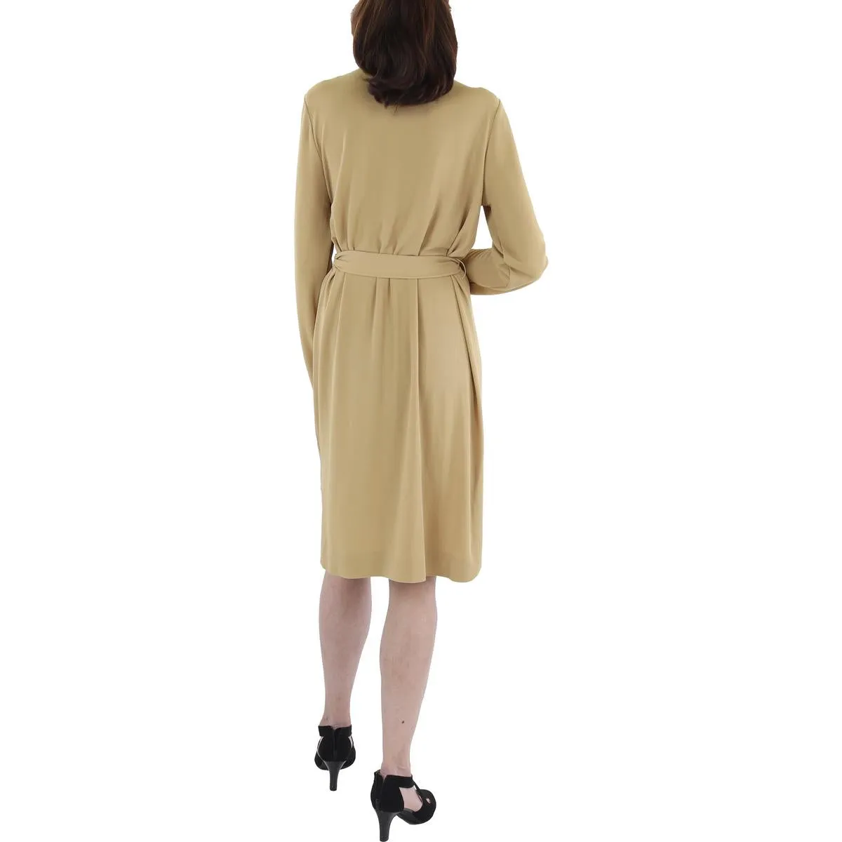 Womens Solid Polyester Cardigan Sweater