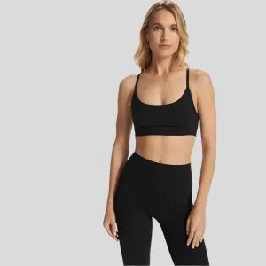 Womens Women's T-shirts, women's tops, women's summer styles, sports vests, running tops AllTheFeels Bra - Black