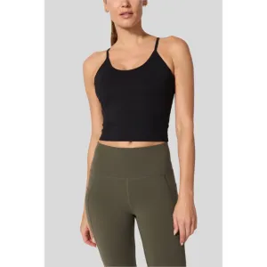 Womens Women's T-shirts, women's tops, women's summer styles, sports vests, running tops Balance Racerback Sports Bra - Black